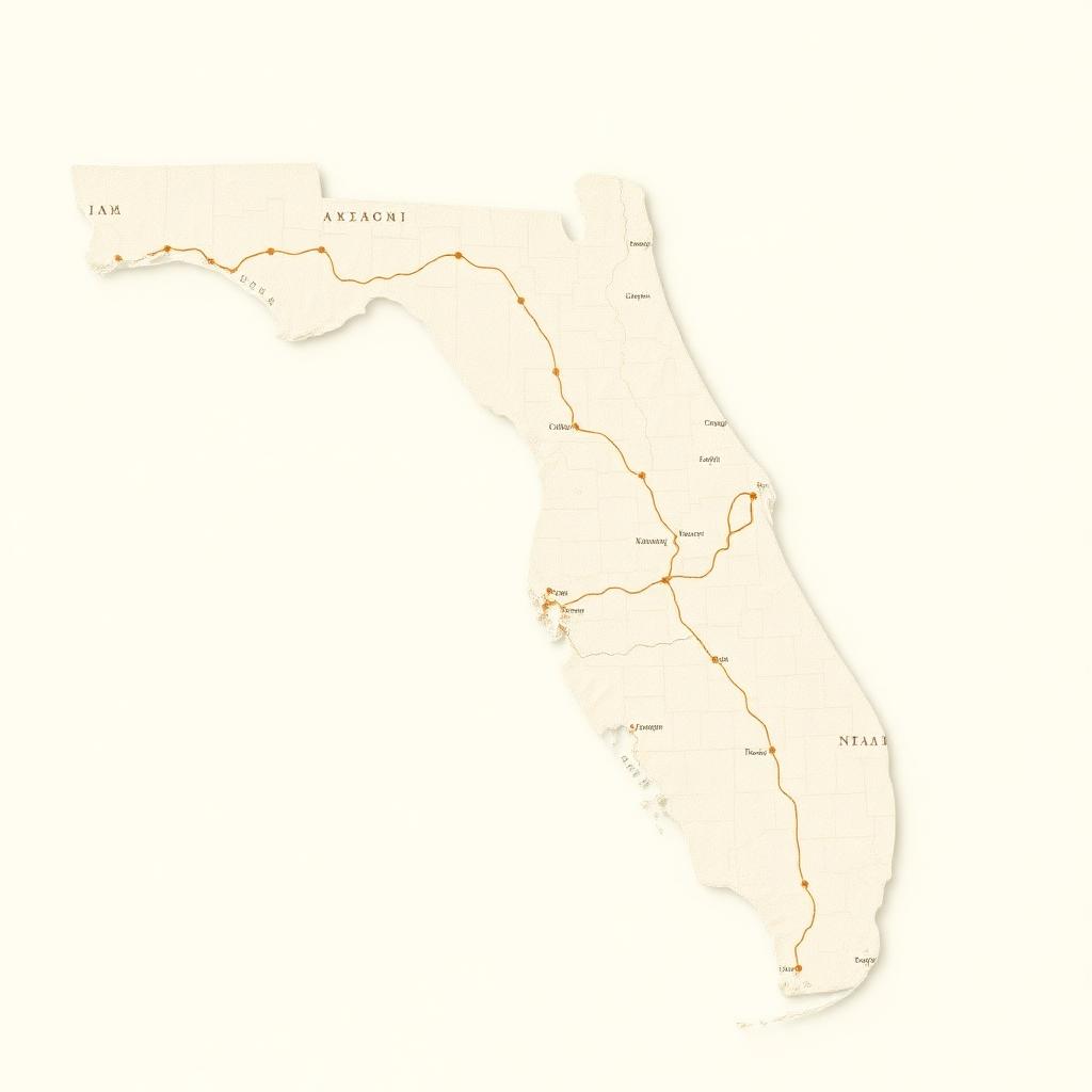 Map showing nationwide connecting routes between jurisdictions